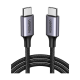 Ugreen US261 USB Type-C Male to Male, 1 Meter, Gray-Black Charging & Data Cable