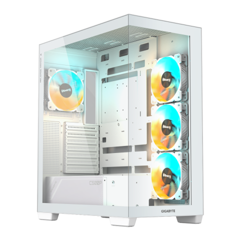 Gigabyte C500 Panoramic Stealth Ice Mid Tower White ATX Gaming Desktop Casing #GB-C500PI ST